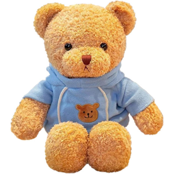 11,8 tommer Teddy Bear utstoppede dyr Myke plysj søt Teddy Bear med hettegenser dukke for gutter jenter (Blå)