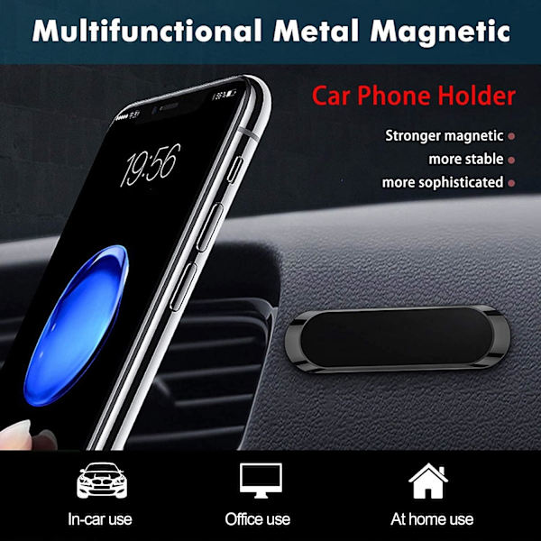 Magnetisk telefonholder for mobiltelefon, 360° rotasjon og gradvisning, for alle telefoner