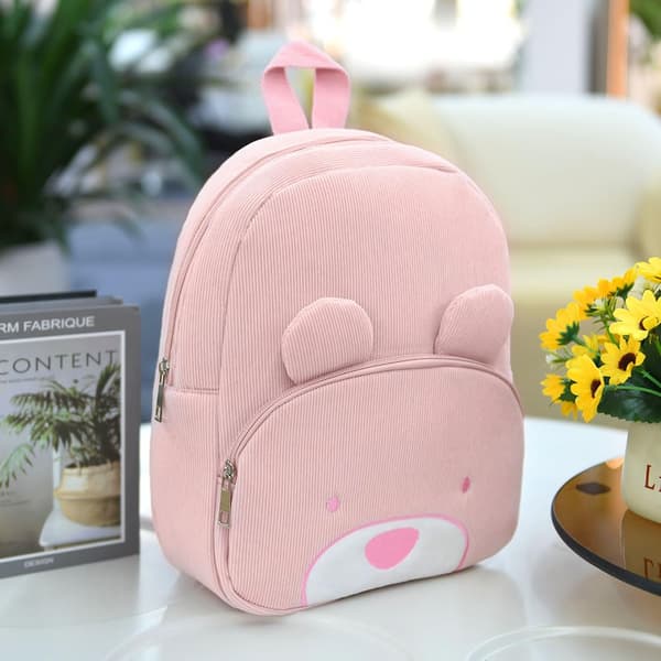 Adorable Backpack for School or Preschool - Small Pink Bear pink