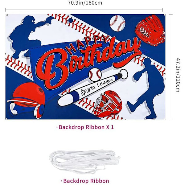 Dreng Baseball Sports Happy Birthday Baggrund Banner Baseball Tema Happy Birthday Fotografi Baggrund Baseball Baggrund Fødselsdagsfest Dekorationer