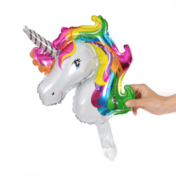 33 x 29-tommer Rainbow Unicorn Super Shape folieballon