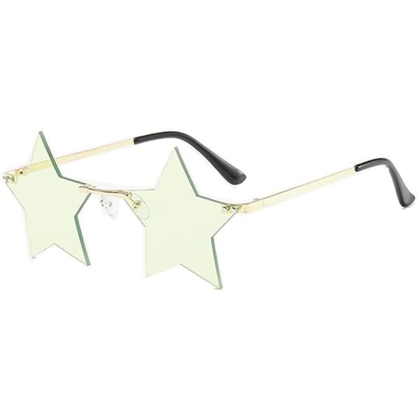 Indfatningsfri Stjerneform Solbriller Personality Solbriller til kvinder/mænd Festbriller personlighed pentagram briller