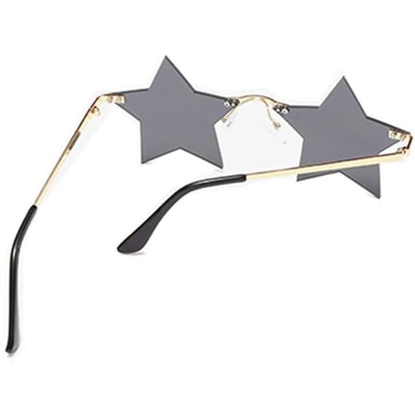 Båglös stjärnform Solglasögon Personality Solglasögon för kvinnor/män Festglasögon personlighet pentagram glasögon