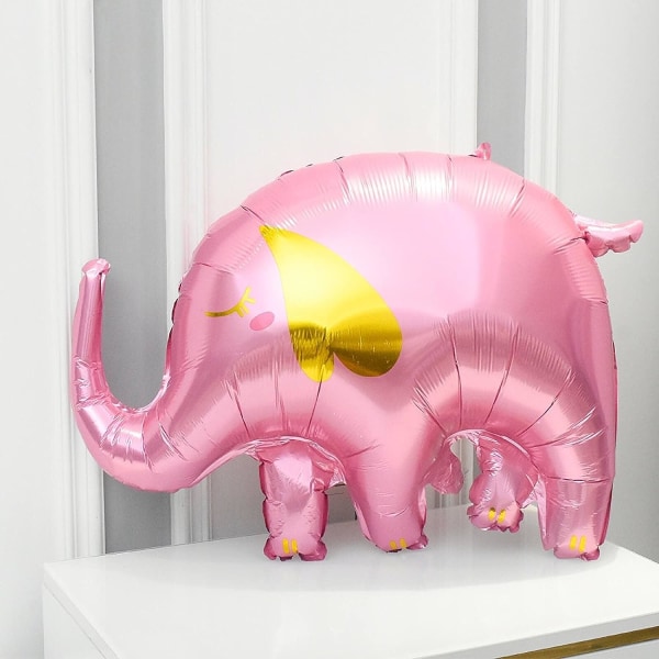 33 tuuman vaaleanpunaiset Elepaht-ilmapallot folio Helium Eläinilmapallot Sarjakuvaeläimet Söpöt Elefantti Ilmapallot Baby Shower Juhlakoristeisiin 4 kpl pakkaus