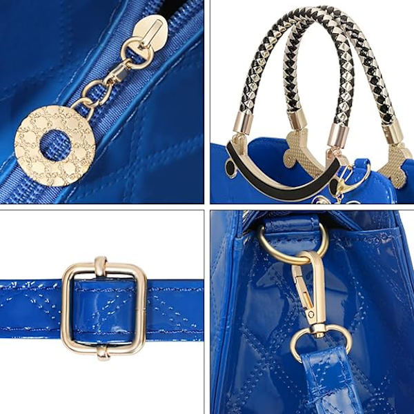 Skinnende Laklæder Dame Punge Satchel Håndtasker Damer Mode Top Håndtag Håndtasker Crossbody Skuldertasker