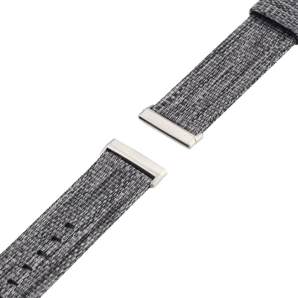 Fitbit Versa4/3/sense2 kangasnylonranneke - harmaa
