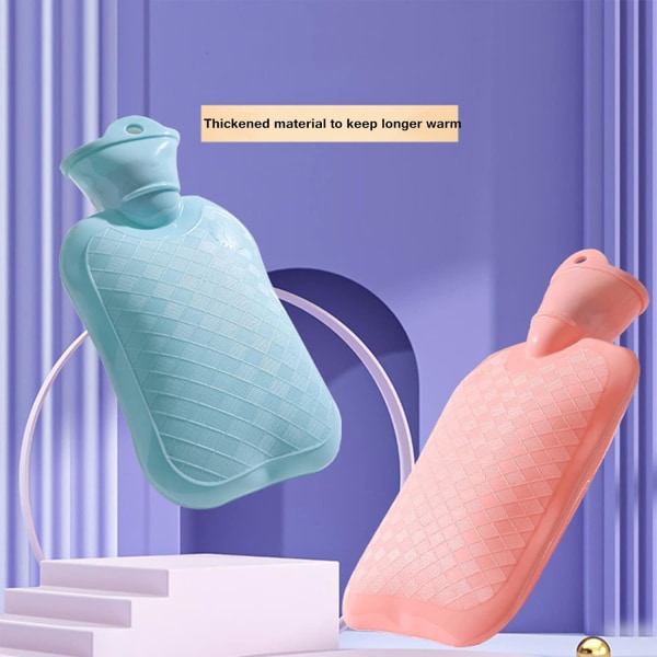 Varmvattenflaska Mini 500ML Kapacitet PVC Varmvattenpåse 4-Färg Valfri (Rosa)