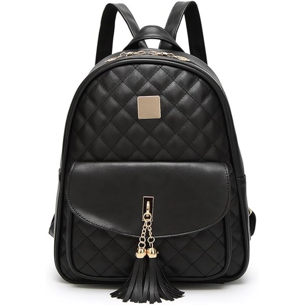 Dam enkel design Quiltad ryggsäck Mini ryggsäck för kvinnor 3st läder ryggsäck handväska för kvinnor Liten ryggsäck