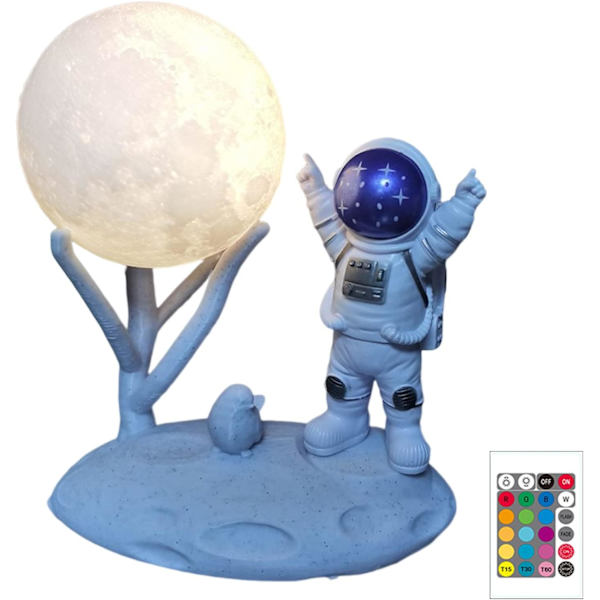 Astronaut Måne Måne Bordpynt, Dimbar, Feriegave, 300mAh Powerbank til Soverom, A