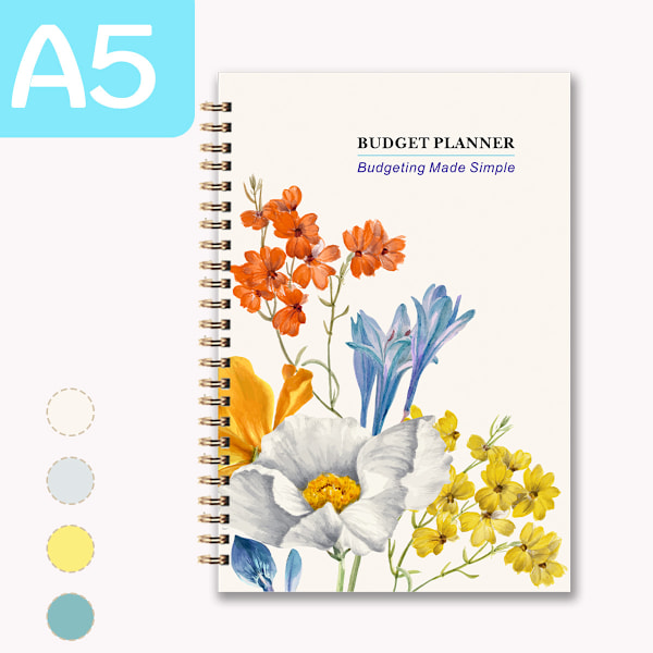 Budsjettplanlegger BUDGET PLANNERS Personlig Familiekonto Plan Budsjettbok Small flower style