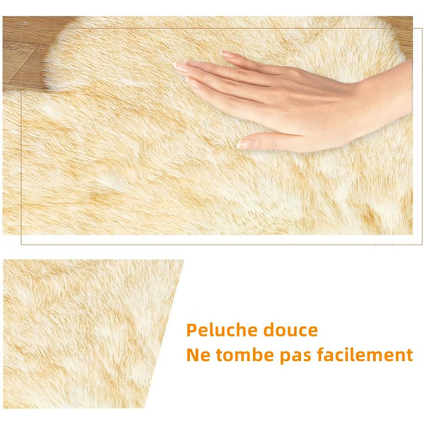 Imiteret Fåreskindstæppe, Syntetisk Fåreskind Fluffy Blødt Luksus Uldtæppe Sofa Pude Dekorer Din Stue og Soveværelse (45cm, Lyseblå)