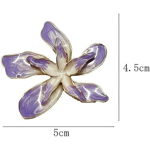 Liljakukka Rintaneula Violetti Kukka Rintaneula Kirjallinen Emalimaalattu Kukka Rintaneula Violetti Gradientti Elegantti Rintaneula Hieno Toimisto Korut