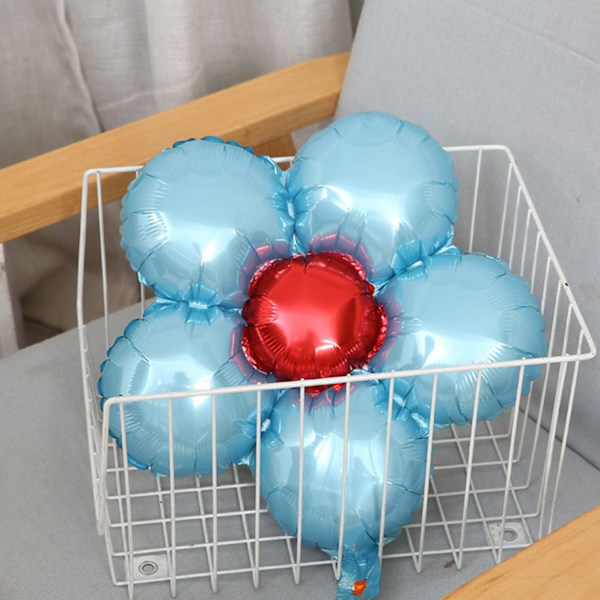 10 stk. Balloner Aluminium Farver Happy Supplies Solsikke Dag Ferie Blomster Fem Tilfældige Valentine Form Dekor Stor Blomst