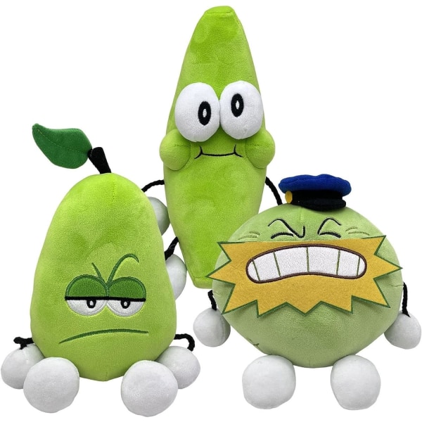 Shovelwares Brain Game plysjleker, 10\" Cantaloupe plysjleke myk utstoppet figurdukke, egnet for fans og barns feriefestgaver
