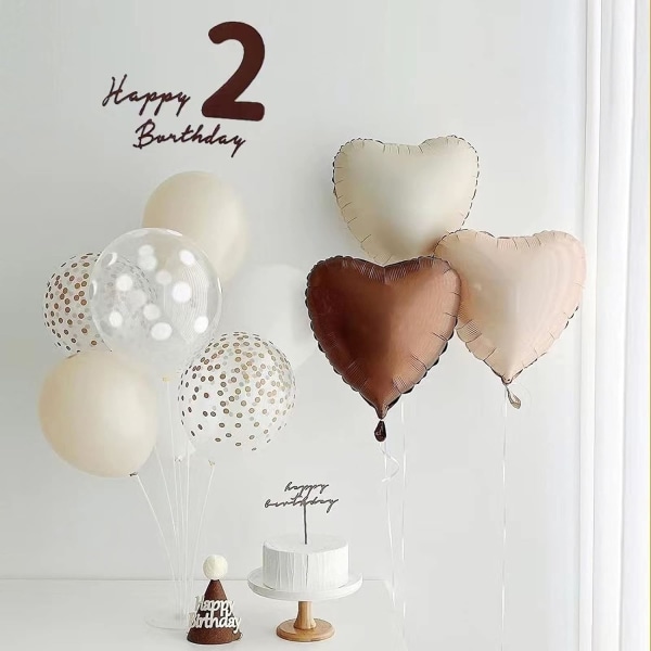 10 stk kaffefolie hjerteformede ballonger 18 tommer brune hjerteballonger til babydusj bryllup Valentine-dekorasjoner Kjærlighetsballonger Festdekorasjoner