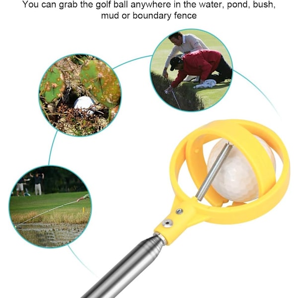 Golf Ball Retriever, Telescopic Golf Ball Retriever, Golf Ball Retriever Automatic Locking Function