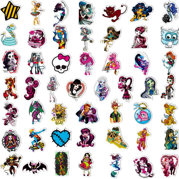 50 stk. Monster High klistermærker vandtætte klistermærker bagage skateboard vandflaske klistermærker klistermærke cykel kofanger snowboard dekorere (Monster High )