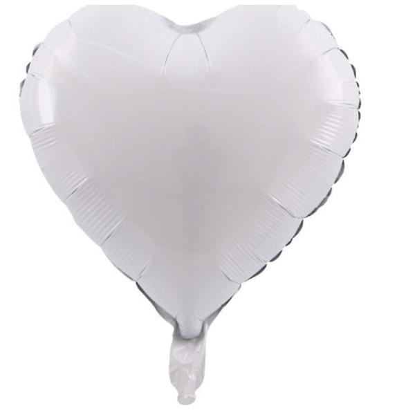 10 stk Grå hvid folie hjerteformede balloner 18 tommer hjerte mylar balloner til baby shower bryllup Valentine dekorationer kærlighed balloner