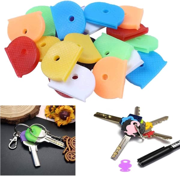 40 Pcs Key Caps, Silicone Key Identifier Covers