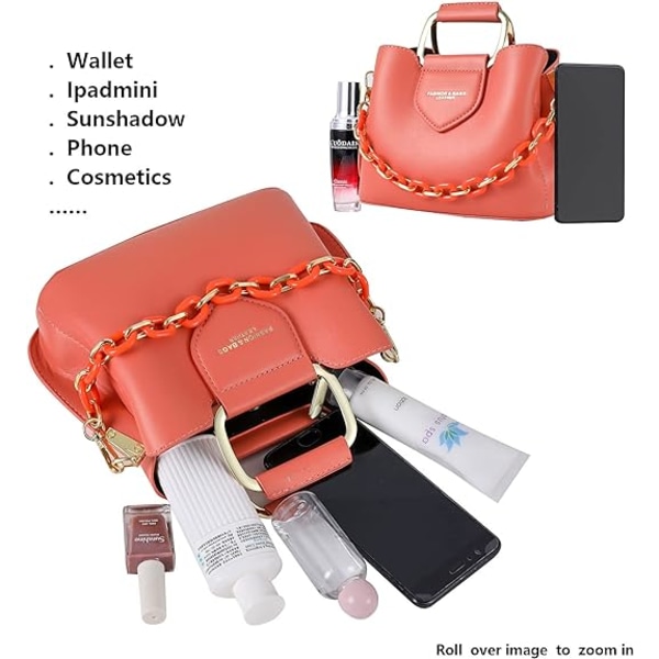 Damemode Skuldertasker Håndtasker PU Læder Top Håndtag Satchel Tote Crossbody Taske