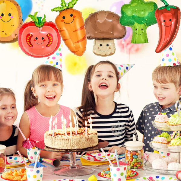 Kartoffelballons Gemüseballons Gemüse Folienballons Veggie Themenparty Dekorationen Ballons für Themenparty Dekorationen Zubehör 5 Stück