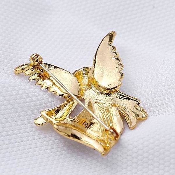 Kvinnors Kristall Ängel Brosch Pin