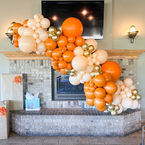 Orange Balloner 85 stk. Orange Balloner Garland Arch Kit Forskellige Størrelser Matte Orange Latex Balloner til Festdekorationer