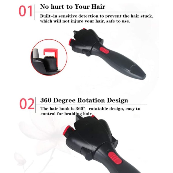 Hair Braider Automaattinen Twist Braider Neulontalaite Hiusnauha Kierre kone Punonta kampaus Hiusten muotoilutyökalu-
