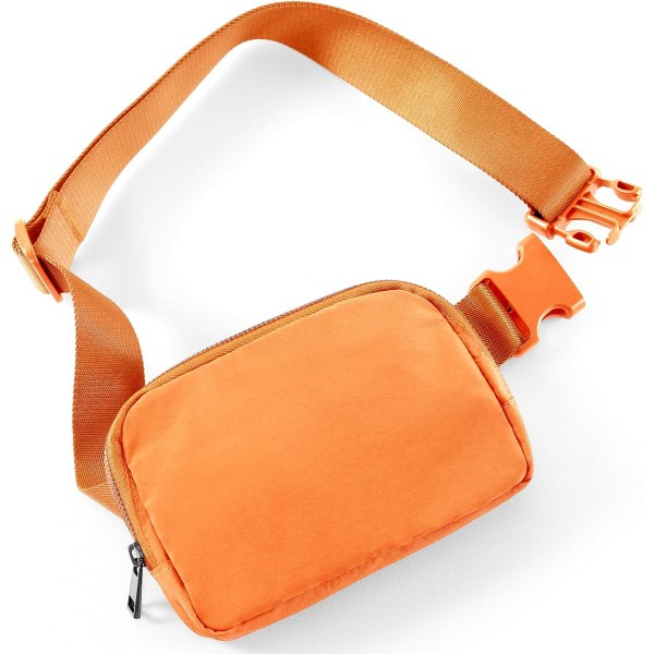 Unisex Mini Belteveske med Justerbar Rem Liten Mageveske for Trening Løping Reiser Fotturer, Oransje