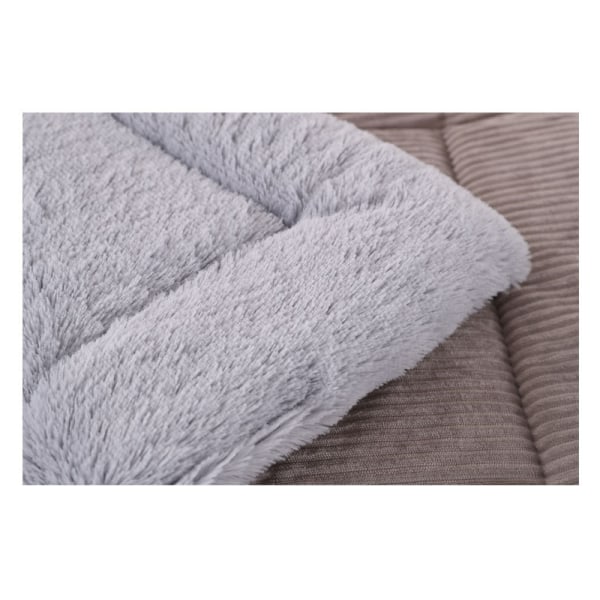 Hundemadras, kæledyrsmadras, hundetæppe (L(90 x 70CM), Wicker Gray)