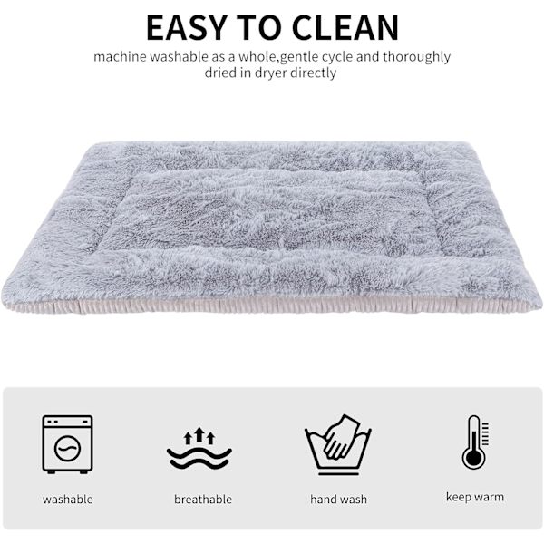 Koiran patja, lemmikkipatja, koiranpeitto (L(90 x 70CM), Wicker Gray)