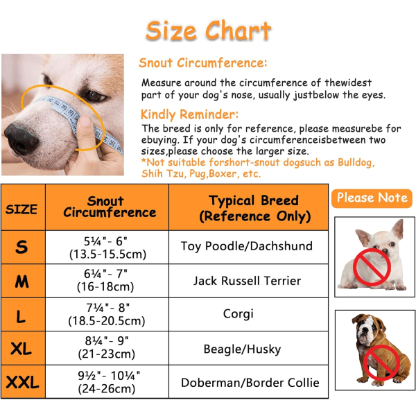 Hundesnuten, pustende, myk nylonsnuten, justerbar stropp, myk hundesnuten tillater pesing og drikking (svart, XL)
