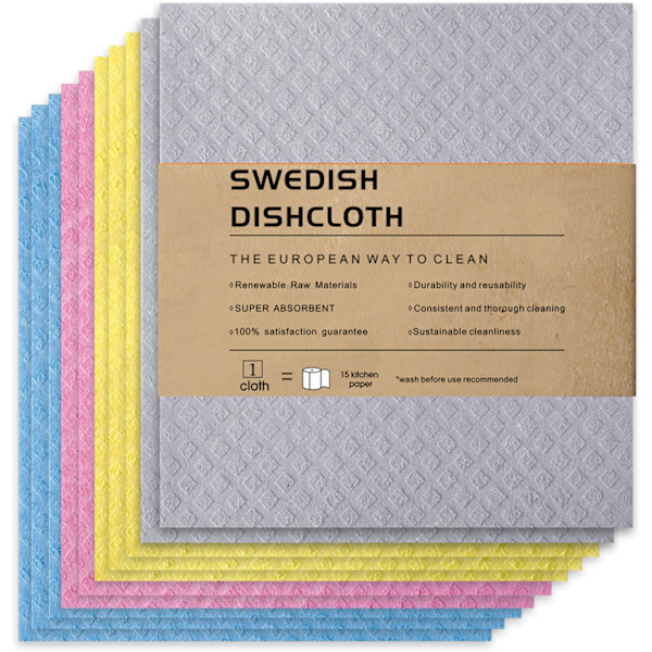Disktrasa 19,5*17*0,2 cm Bomullstrasa tillverkad av trämassa Avfettad disktrasa Ekologisk disktrasa tillverkad av träfibrer Återvinningsbar Set of 10-3