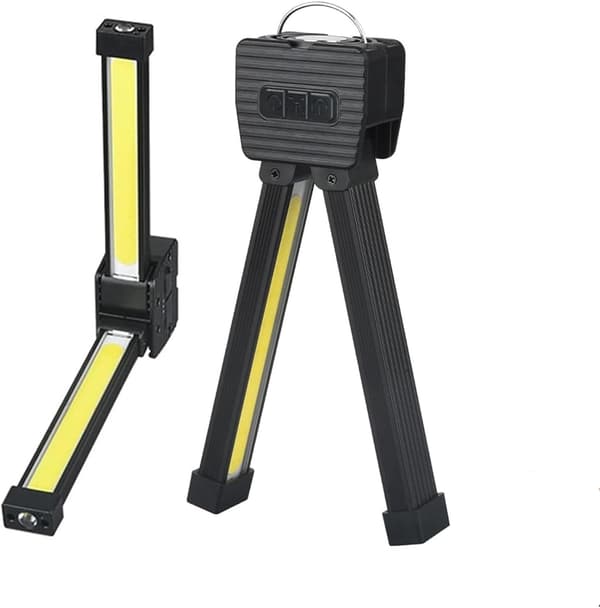 This fitness light is used for posing, it is a portable magnetic LED flashlight with a hook that has 7-step dimming and a 180-degree foldable design