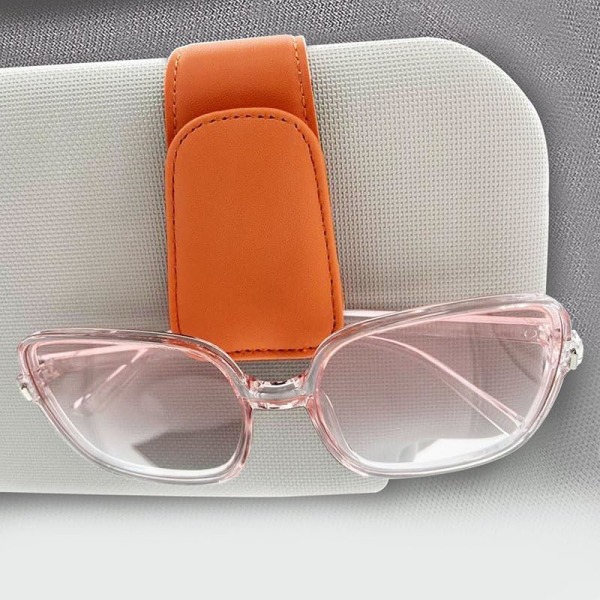 2 stk bilsolbrilleholder, magnetisk solbrilleklemme til bilskærm, brilleophængsklip til bilsolskærm