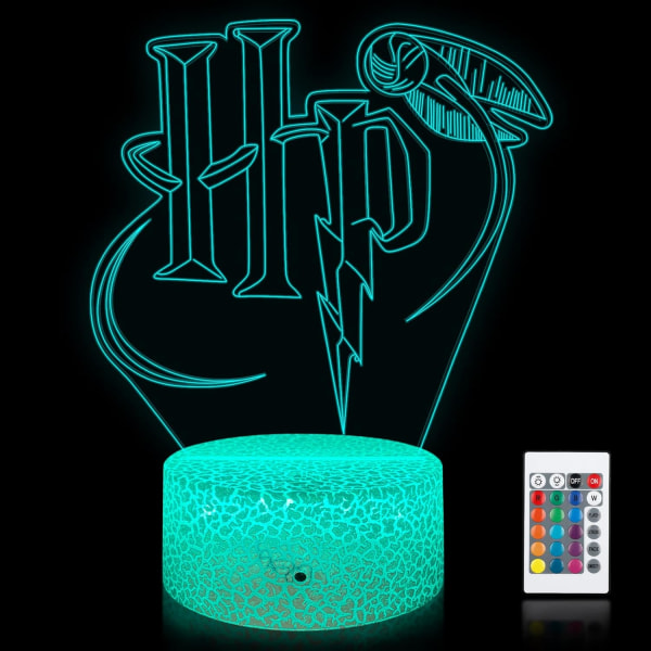 Harry Potter - 3D Illusion nattlampa med färgskiftande RGB Akryl LED-lampor för barnrumsinredning