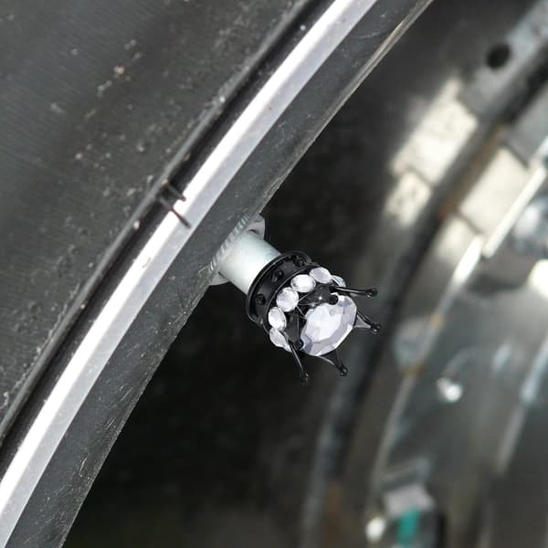 8 st. krone dækventilhætter Bling håndlavede krystal rhinsten