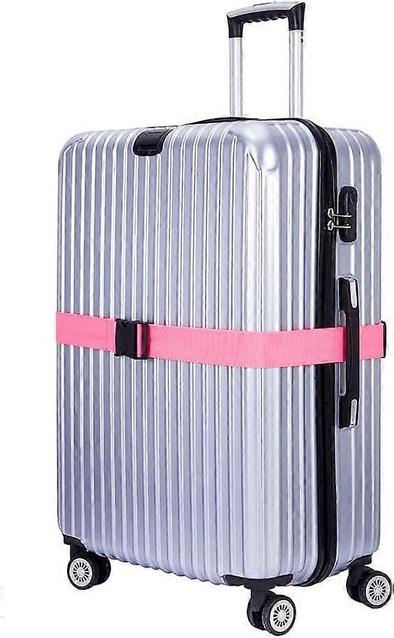 Bagagestropper til kufferter, 4-pak, pink