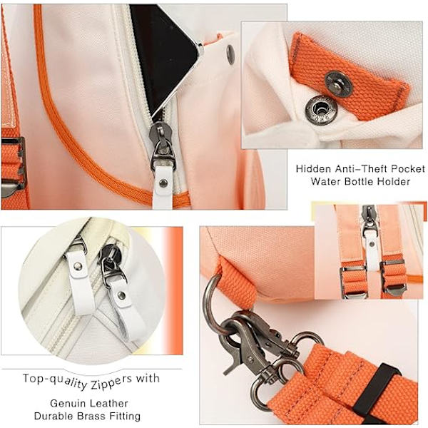 Canvas Sling Bag - Liten Crossbody Ryggsäck Axelväska Casual Dagryggsäck för Män Kvinnor