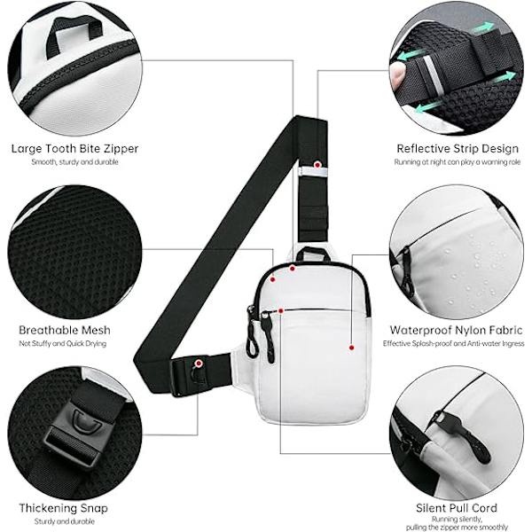 Mini Sling Bag - Herr Dam Liten Vattentät Crossbody Väska Casual Telefon Bröstväska för Resor Vandring