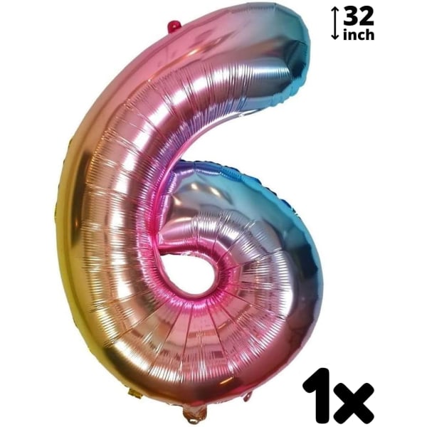 Yksisarvinen syntymäpäiväkoristeet - Numero 5 ilmapallo vaaleanpunainen gradientti, yksisarvinen ilmapallot, yksisarvinen juhlakoristeet, yksisarvinen juhlatarvikkeet 5. syntymäpäiväjuhlat