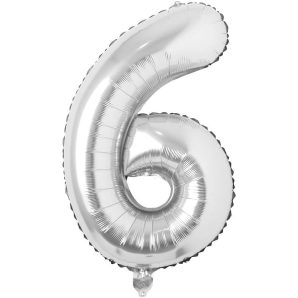 40 tommer brevballoner sølv alfabet nummer ballon folie Mylar fest bryllup (seks)