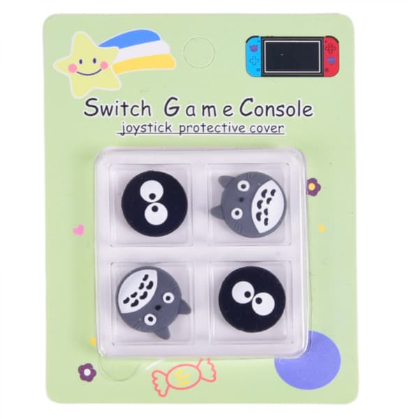 Tommelfingergrebshætter kompatible med Nintendo Switch Lite, bløde silikonebeskyttere til joystick, 4 stk (Totoro)