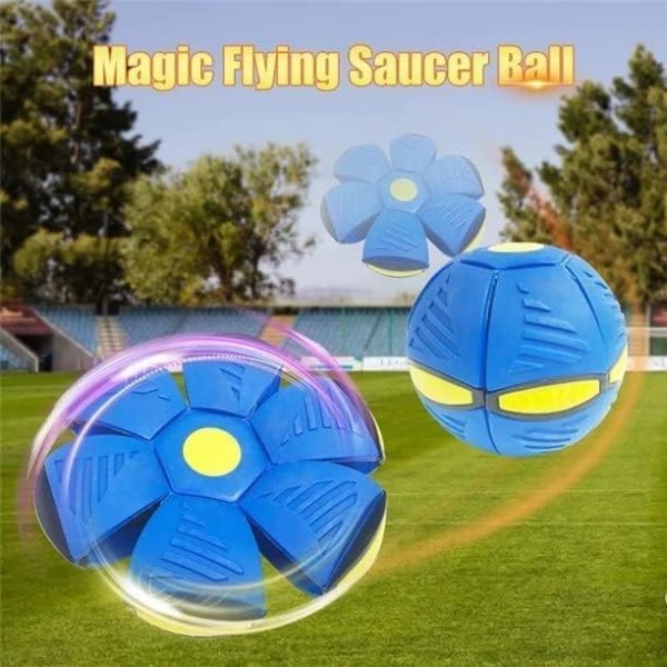 Pet Legetøj Hundelegetøj Strange Magic Flyvende tallerken Bold Magisk Dekompression Deformation Fod Stomp Lysemitterende Venting Stomp Ball (grøn, tre lys)
