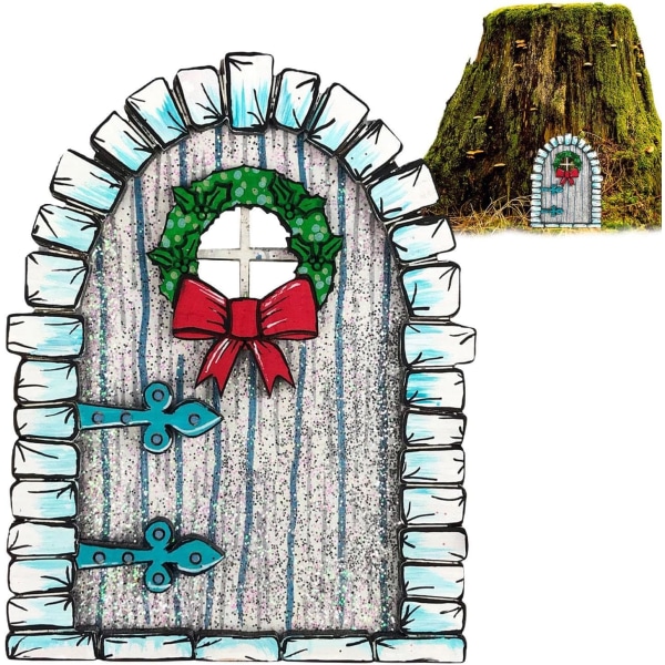 Fairy Garden Door - Fairy Door Decor - Miniatyr Elf Door - Fairy House Decor, Outdoor Tre Decor, Garden Sculpture for Fairy Garden, Garden, Plen