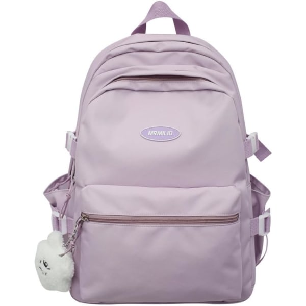 Kawaii rygsæk med sødt tilbehør Æstetisk 15,6 tommer laptop rygsæk vedhæng (lilla)