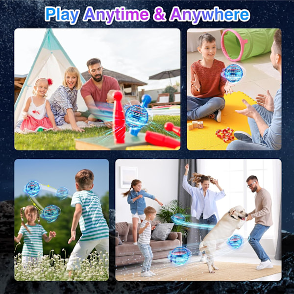 Flyvende Orb Ball, Flyvende Spinner Ball Legetøj, Håndstyret Boomerang Hover Ball, Fidget Spinner Stressbold, Julefødselsdag Seje Legetøjsgaver til Alle Blue