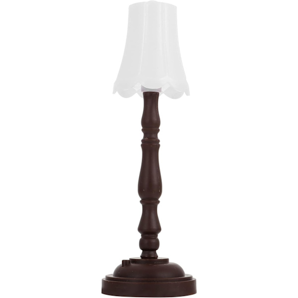 Dukkehus Gulvlampe 1:12 LED Miniatyr Gulvlampe Dekorativ Lykt Møbeldekorasjon Mikro Landskap Fe Hage Tilbehør