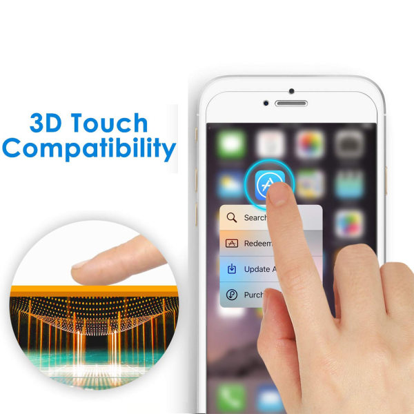 Skärmskydd härdat glas, HD skärmskydd, 9H Anti-Scratch Skärmskydd kompatibel med iPhone 6/6S/7/8-2 Pack