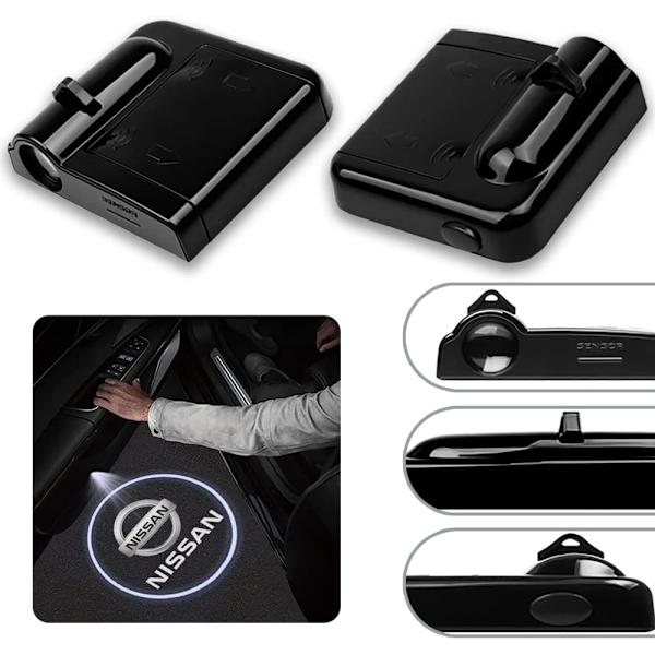 2 kpl Honda-ovivalojen logoa, langaton auton oven projektori logovalo HD LED-kohteliaisuus Ghost Shadow Welcome Lamp sopiva